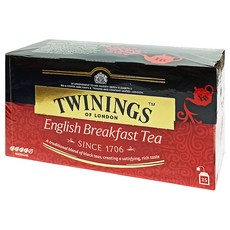 TWININGS 唐寧茶 英倫早餐茶 Set 25包, 解膩好選擇 濃郁茶香, 2g, 1盒