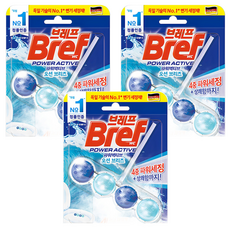 Bref 妙力 Power Active 懸掛式馬桶清潔球, 持續散發清香, 預防內緣水垢生成, 每次沖水自動清潔, 50g, 3組