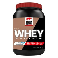 RED COW 紅牛 聰勁即溶乳清蛋白, 80%高蛋白質, 每份28公克蛋白質, 濃郁可可風味, 907g, 1罐