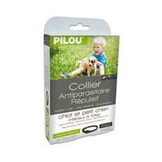 Pilou 皮樂 非藥用防蚤蝨防水項圈 幼小型犬用，植物配方 氣味自然清新，項圈可調整 防勒斃設計，具防水功能, 幼犬/小型犬用, 1個