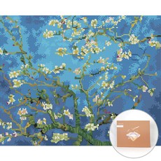 아트조이 DIY 보석 십자수 캔버스형 50 x 40 cm, 아몬드나무, 1세트