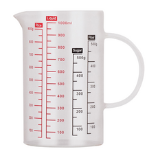 Pearl Horse 寶馬 玻璃多功能量杯, 1000cc, 耐熱玻璃, TA-G-15-500, 1L, 1個