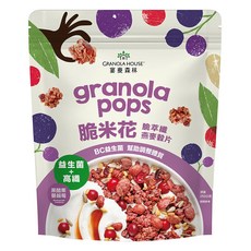 GRANOLA HOUSE 宴麥森林 脆米花 脆萃纖燕麥穀片 黑醋栗蔓越莓, 含BC益生菌, 每日攝取10.2g膳食纖維, 250g, 1包