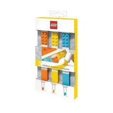 LEGO 樂高 積木螢光筆, 3色組, 3色, 3支