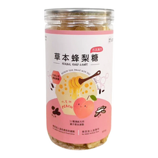 Love Nature Simple Life 依琦匠子 草本蜂梨糖 水蜜桃口味，清涼甘甜，舒緩喉嚨不適, 500g, 1罐