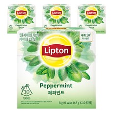 Lipton 立頓 薄荷草本茶三角茶包, 0.8g, 10包, 4盒