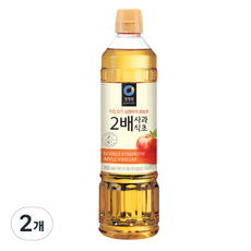 청정원 2배 사과식초, 900ml, 2개