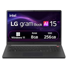 LG전자 2026 그램북 AI 15 코어 Ultra5 방문설치, 타이탄블랙, 15U50U-GROWK, 256GB, 8GB, WIN11 Home