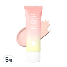 16브랜드 물분 톤업 크림 SPF50 PA+++ 50ml, 미디엄피치, 5개