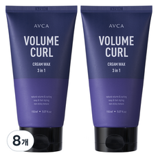 아브카 3 in 1 볼륨 앤 컬크림 왁스, 8개, 150ml