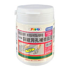 ASAHIPEN 朝日塗料 裂縫洞孔補修脂泥, 牆面及設施用, 水泥面/砂漿面/砌磚面, 225ml, 1罐