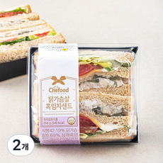 쉐푸드 닭가슴살 흑임자 샌드위치, 256g, 2개