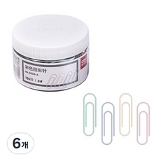 델리 칼라 페이퍼 클립 4종 x 40p, 160개입, 6개