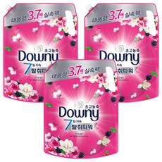 다우니 7일 탈취파워 초고농축 섬유유연제 목련과베리 리필, 2.6L, 3개