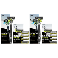 Dorco Face 3D 動作套組, 2套, 剃須刀 + 剃須刀刀片 5p