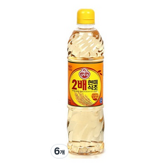 오뚜기 2배 현미식초, 900ml, 6개