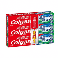 Colgate 高露潔 三重功效含氟牙膏 清涼薄荷, 160g, 3條