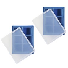 아가프라 실리콘 이유식큐브 60ml x 2p, 블루, 2개