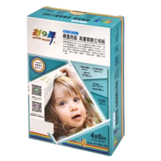 彩之舞 RC噴墨亮面高畫質數位相紙 4x6in 100張, 152 x 102mm, 1盒