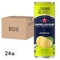 SANPELLEGRINO 聖沛黎洛 氣泡水果飲料 葡萄柚口味,330ml,24罐裝, 24罐