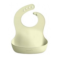 MODU'I BLUEMAMA 幼兒鉑金矽膠圍兜二代，尺寸: 29.4 x 21.7 cm, 耐熱溫度: -40°C~250°C，適用年齡：6個月以上, 清新綠