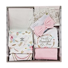 彌月禮盒 嬰兒短袖包屁衣長褲6件組，0-3M(S)/3-6M(M)/6-9M(L)/9-12M(XL), L(6~9個月), 波希米亞