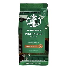 STARBUCKS 星巴克 派克市場烘焙咖啡豆, 咖啡豆(無研磨), 200g, 1包