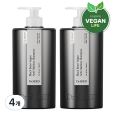 닥터시드 블랙빈 비건 탈모 샴푸, 1000ml, 4개