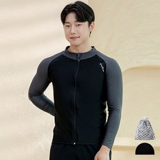 AQUATICA 男款拉鍊式長袖防曬泳衣 AQAMAK