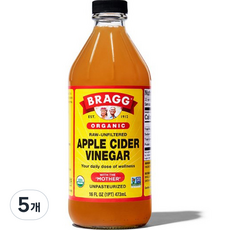 브래그 사과 식초, 473ml, 5개