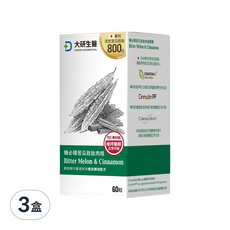 大研生醫 苦瓜胜肽膠囊, 60顆, 590mg, 3盒