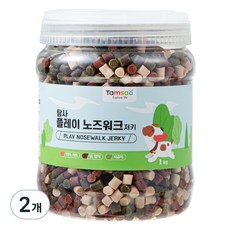 탐사 강아지 간식 플레이 노즈워크 말랑 져키 혼합맛 1kg, 1000g, 2개