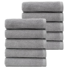 Towel Tok Tok 酒店豪華毛巾 30 條裝 140 克, 灰色, 10入
