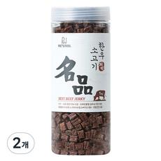 펫츠밀 강아지 한우 소고기 져키 대용량 간식, 1kg, 2개 - 대용량애견간식