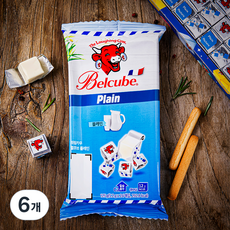 래핑카우 벨큐브 플레인, 5.2g, 24개입, 6개 125g, 6개