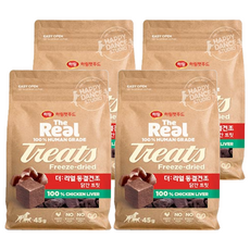 하림펫푸드더리얼 강아지 동결건조 닭간 트릿, 닭간맛, 45g, 4개