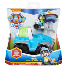 PAW PATROL 汪汪隊立大功 大型救援車基本車輛組，卡通明星汪汪隊，車軸長度約15公分，適用年齡3歲以上, 樂樂 + 越野車, 1盒