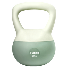 Tumaz 月熊 軟式壺鈴 10公斤 蘿勒綠 軟性PVC壺身, 綠色, 10kg, 1個