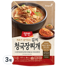 양반 김치 청국장찌개, 460g, 3개