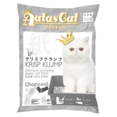 Aatas Cat 加冕貓 紙砂紙貓砂 活性碳, 優質可凝結紙貓砂 7L, 1包