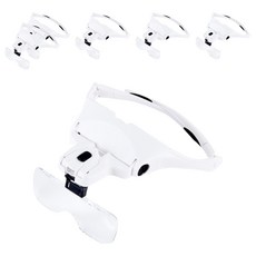 眼鏡放大鏡頭型 白色, 單品, 6個