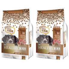HEALTHYERA 健康紀元 挑嘴犬專用配方乾飼料，牛肉口味，1kg, 牛肉塊, 2袋