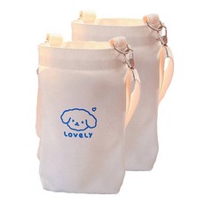 LIFEGRAPHY 可愛動物水壺袋環保袋, 2入, 小狗