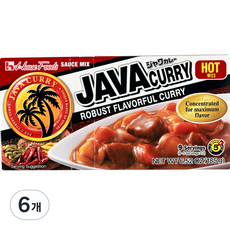 하우스푸즈 자바 카레 매운맛, 185g, 6개
