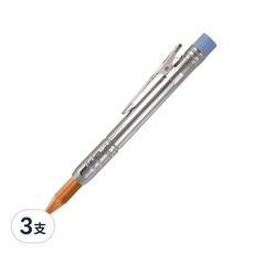 TOHKIN 東京金屬 鉛筆延長器 HE-HB, 銀色, 3支