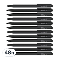 모나미 트리피스 삼각 유성볼펜 0.7mm, 48개, 블랙