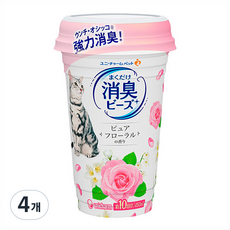 유니참 뿌려쓰는 비즈 탈취제 퓨어플로럴향, 450ml, 4개