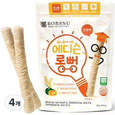 서울대밥스누 우아한 에디슨롱뻥 유기농 현미과자, 단호박, 30g, 4개