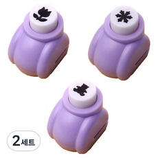 Allode 圖案迷你打洞器 3種組, 1(鬱金香、雪花、泰迪熊), 2組