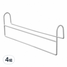 FaSoLa 多功能高低錯位省空間衣櫃掛架-2組, 白色 35.5x12x4.2cm, 4組